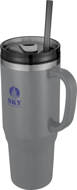 Melbourne 1200 ml RCS certified insulated tumbler with straw - LogoY1
