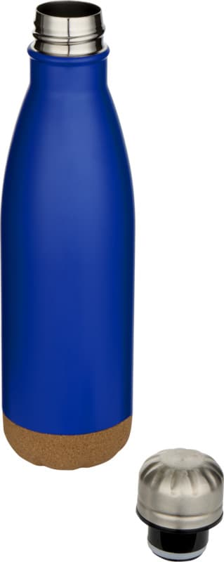 Cove 500 ml double wall vacuum insulated stainless steel water bottle with cork details - Extra1