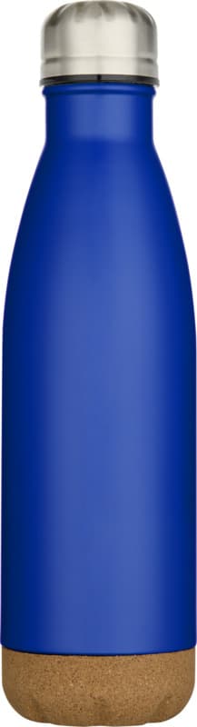 Cove 500 ml double wall vacuum insulated stainless steel water bottle with cork details - Front