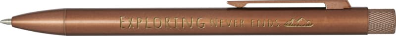 Beatriz recycled brass ballpoint pen (blue ink) - LogoY1