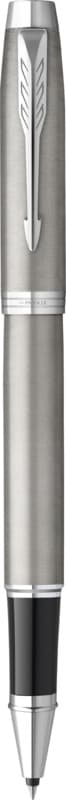 Parker IM Essentials rollerball and ballpoint pen set - silver - Front