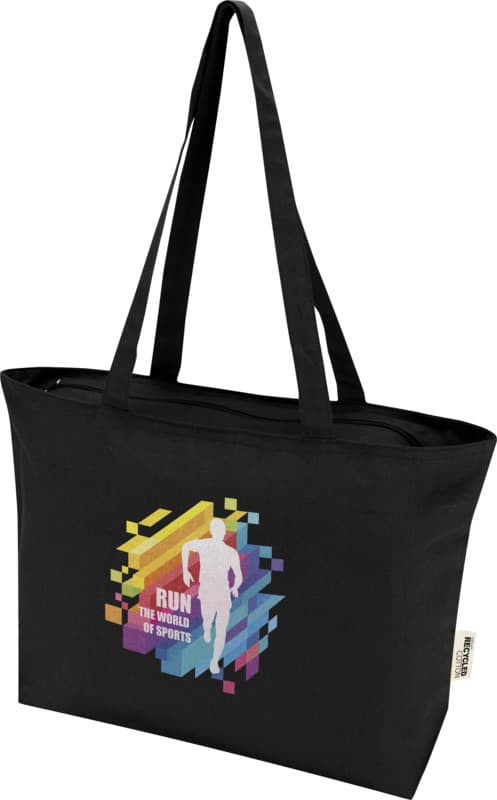 Ningbo 320 g/m² zippered cotton tote bag 15L - LogoY1