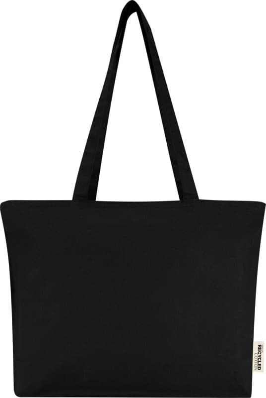 Ningbo 320 g/m² zippered cotton tote bag 15L - Front