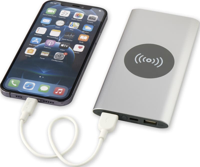 Juice 8000 mAh Type-C recycled aluminium wireless power bank - Extra2