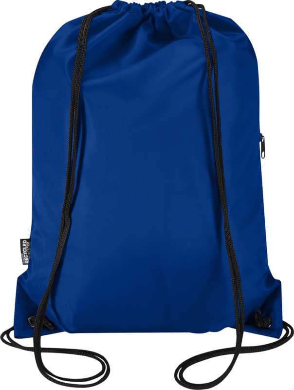 Oriole RPET drawstring bag with zipped front pocket 5L - Back