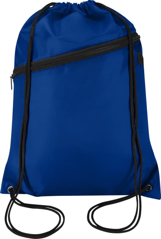 Oriole RPET drawstring bag with zipped front pocket 5L - Front