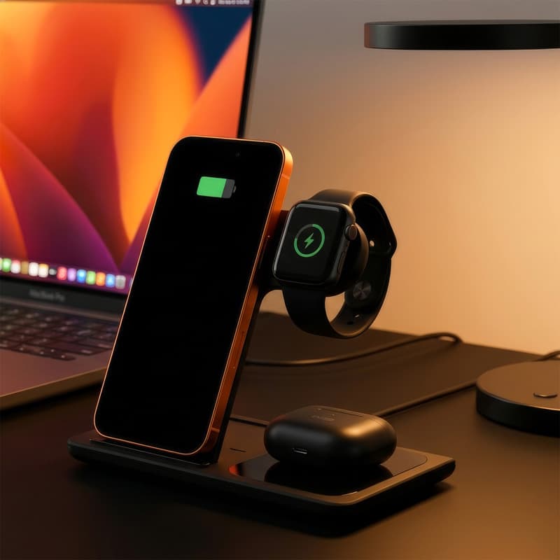 SCX.design W38 MagStand 4-in-1 wireless charging station - Mood1