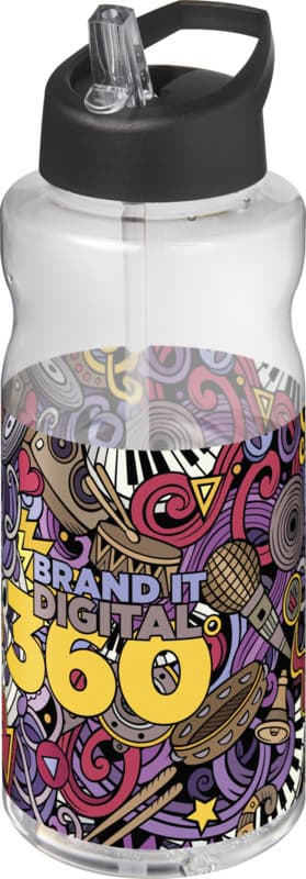 H2O Active® Big Base 1 litre spout lid sport bottle - LogoY1