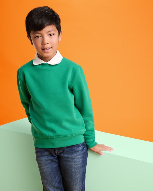 Clasica 280 g/m² kids crewneck sweater - Mood1