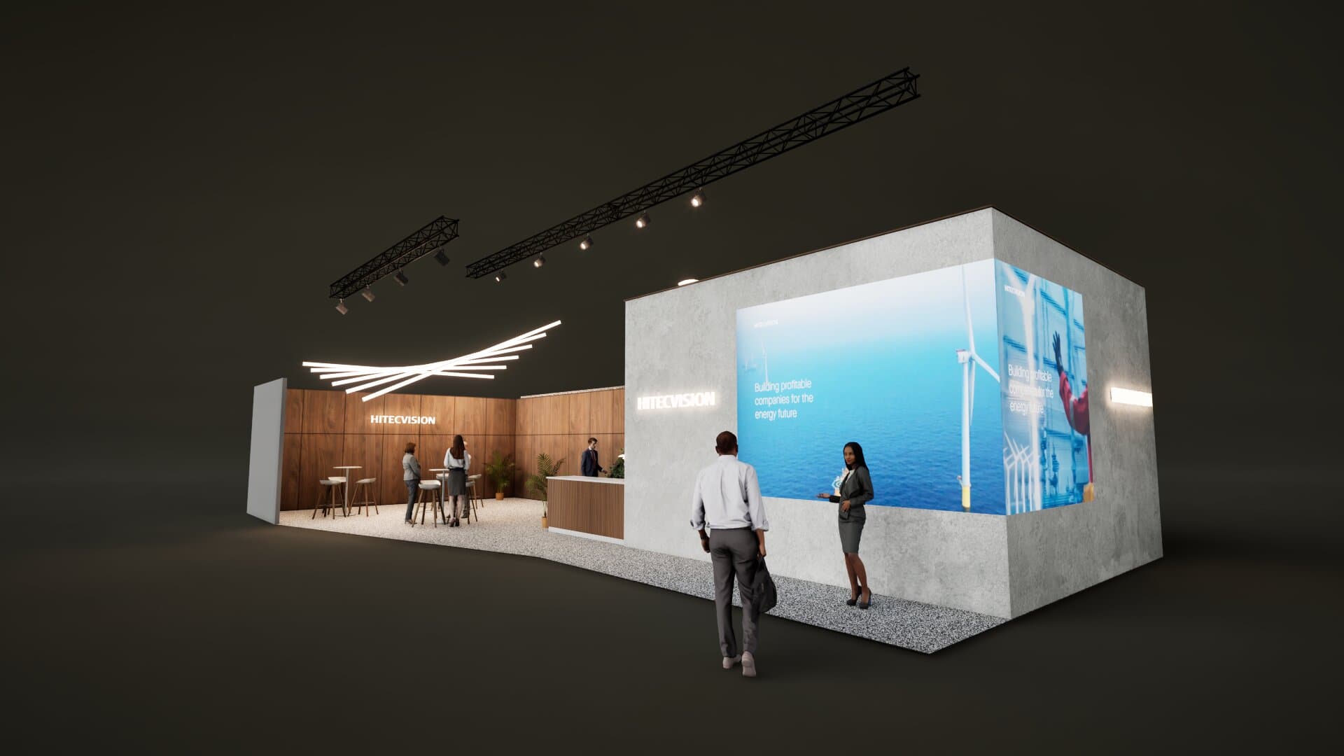 Messestand for HitecVision (Investering · Energi) designet av Show Off