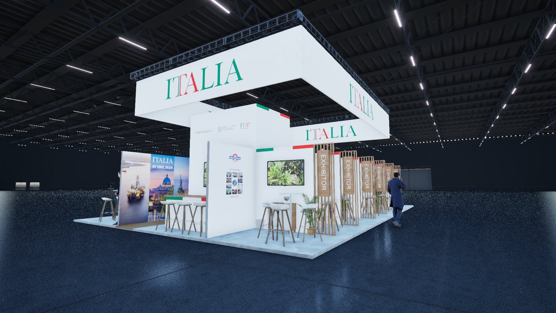 Messestand for Italian Pavilion (Paviljong · ONS 2024) designet av Show Off