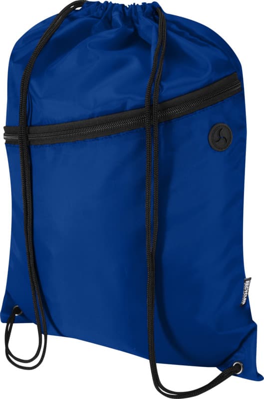 Oriole RPET drawstring bag with zipped front pocket 5L - Main